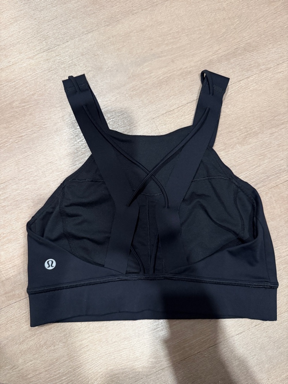 lululemon athletica Black Strappy High-Support Sports Bra- Size 6!